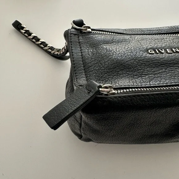 Givenchy Pandora Leather Black Wristlet Pouch Authentic - Picture 2 of 9